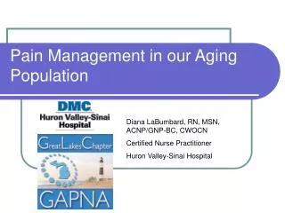 Pain Management in our Aging Population