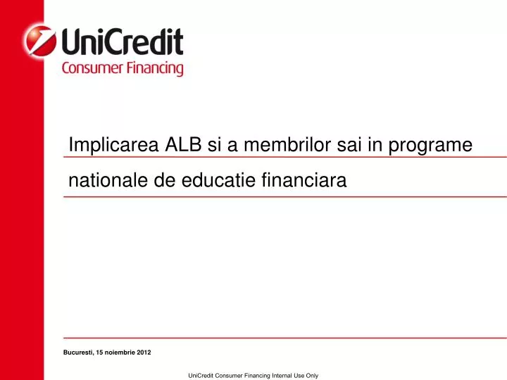 implicarea alb si a membrilor sai in programe nationale de educatie financiara
