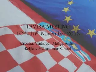 TAVIRA MEETING 1O th -15 th November 2013