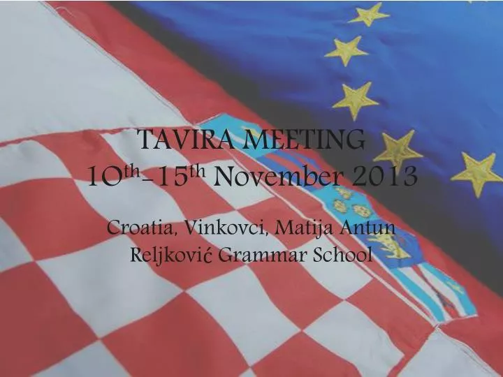 tavira meeting 1o th 15 th november 2013