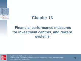 Chapter 13 Financial performance measures for investment centres, and reward systems