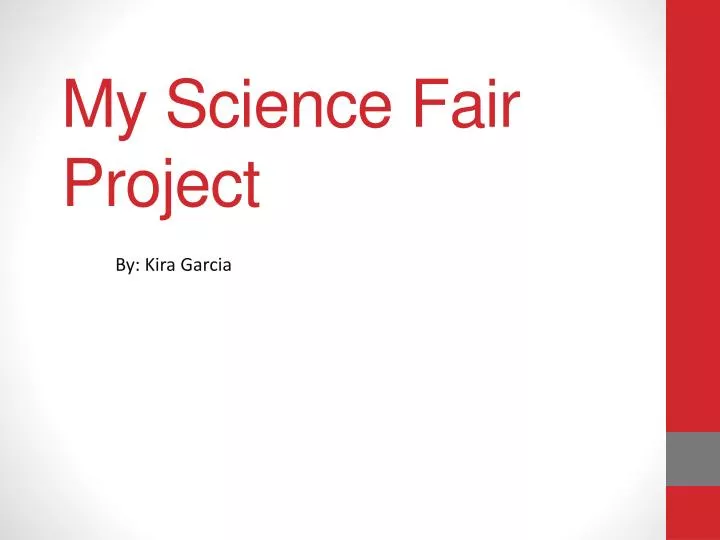 my science fair project