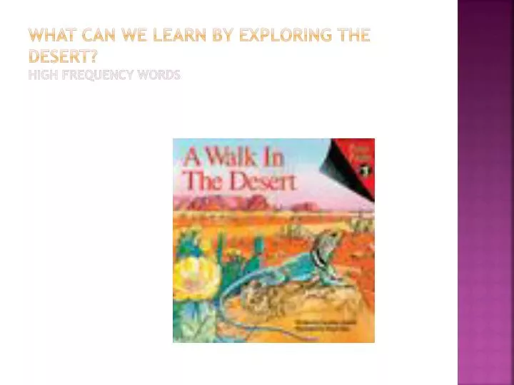 what can we learn by exploring the desert high frequency words