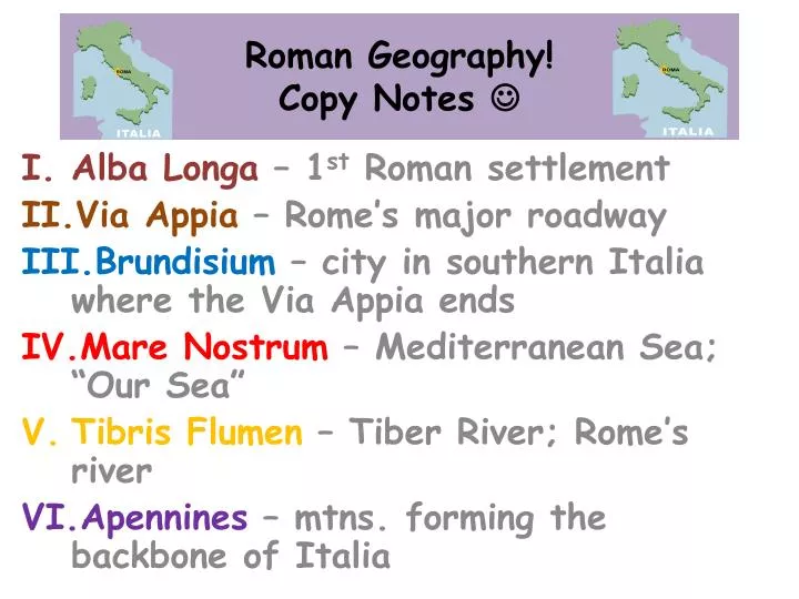 roman geography copy notes