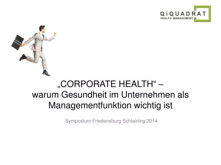 corporate health warum gesundheit im unternehmen als managementfunktion wichtig ist