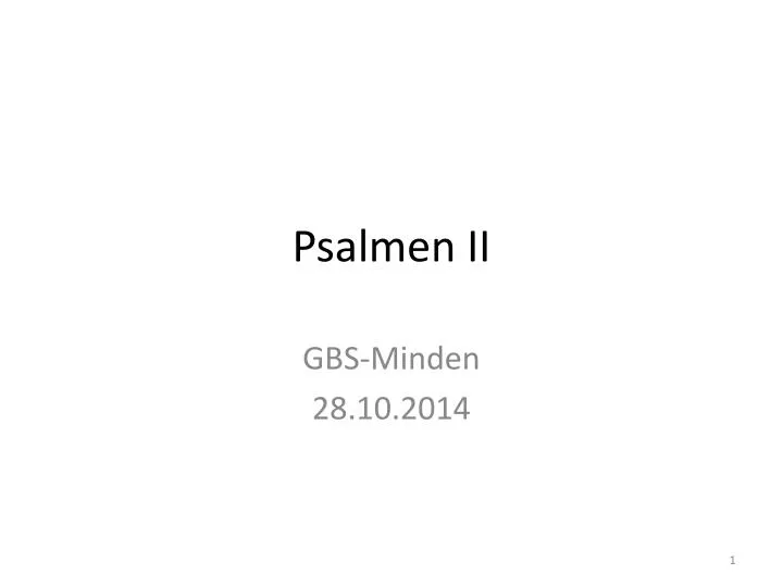 psalmen ii