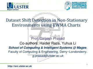 Dataset Shift Detection in Non-Stationary Environments using EWMA Charts