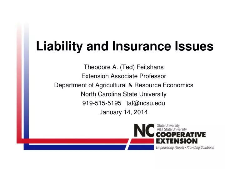 liability and insurance issues
