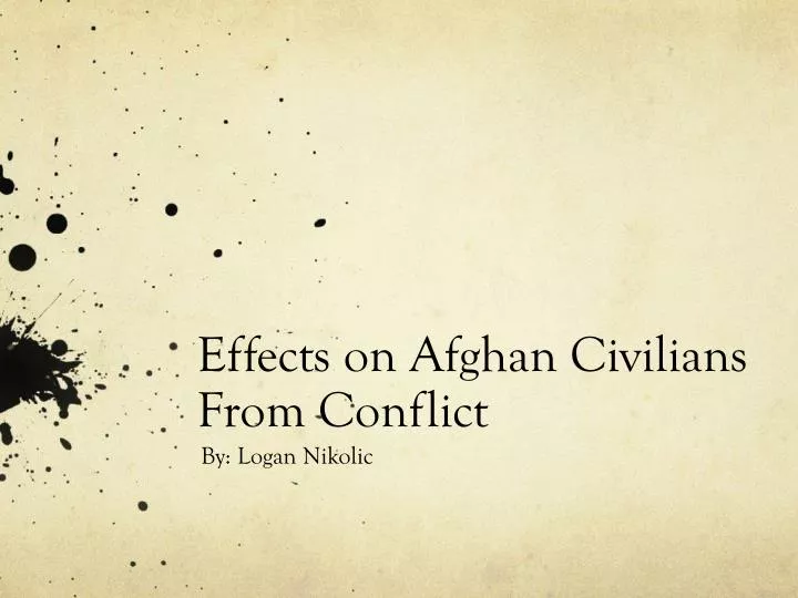 effects on afghan civilians from conflict