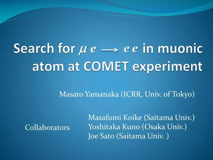 search for in muonic atom at comet experiment