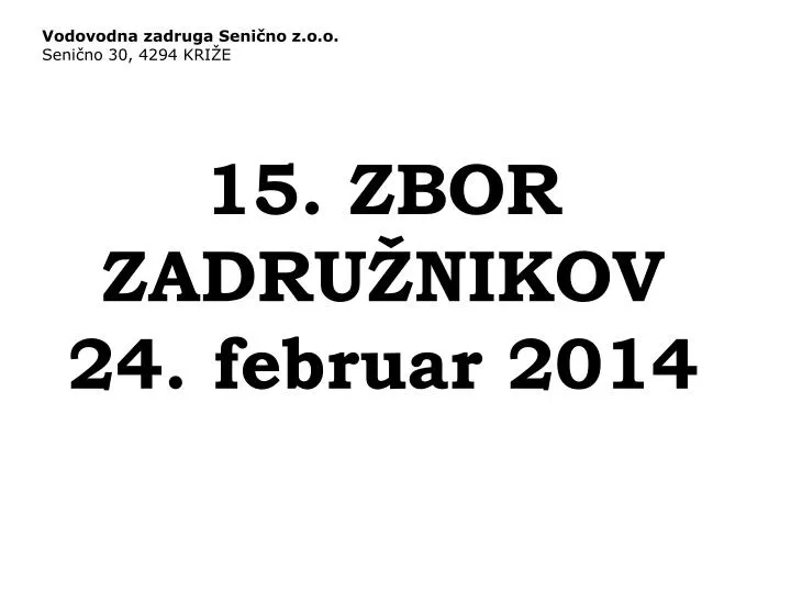 15 zbor zadru nikov 24 februar 2014