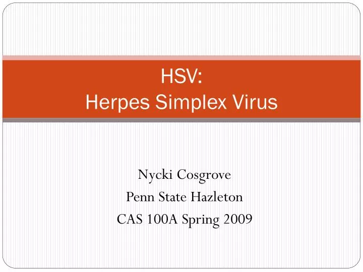 hsv herpes simplex virus
