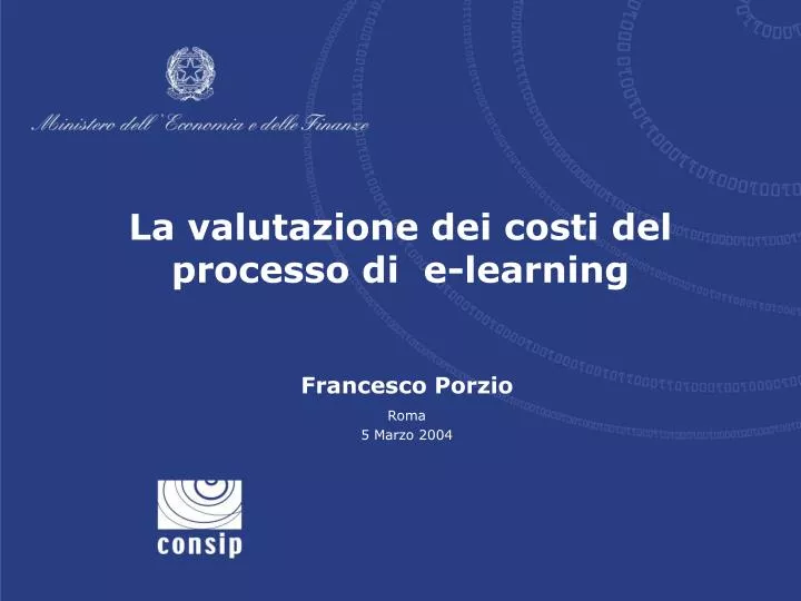 la valutazione dei costi del processo di e learning