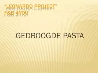leonardo project f b 4you