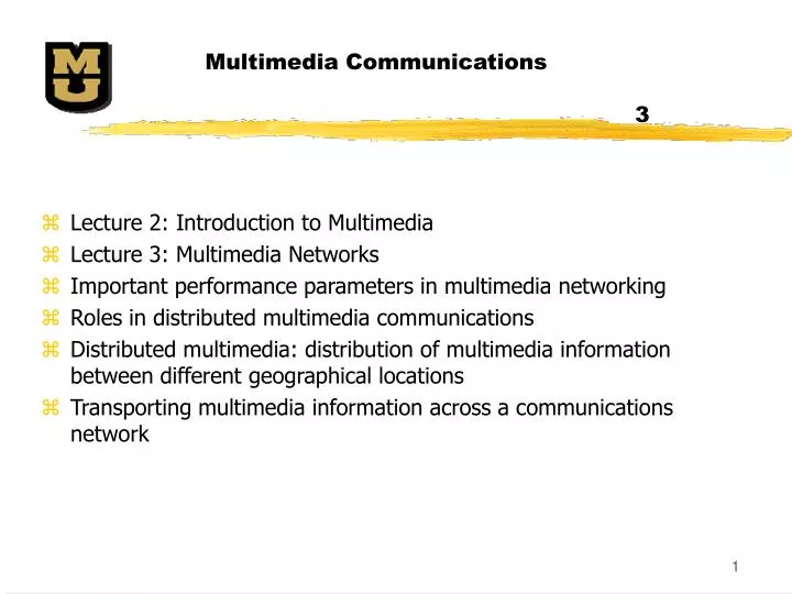 multimedia communications 3