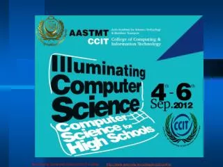 Illuminating Computer Science CCIT 4-6Sep aast/en/colleges/ccit/cs4hs/