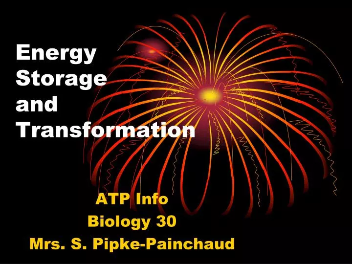 energy storage and transformation