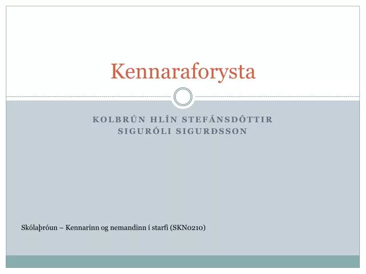 kennaraforysta