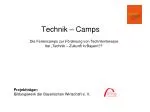 Technik – Camps - slide 1