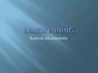 landkynning