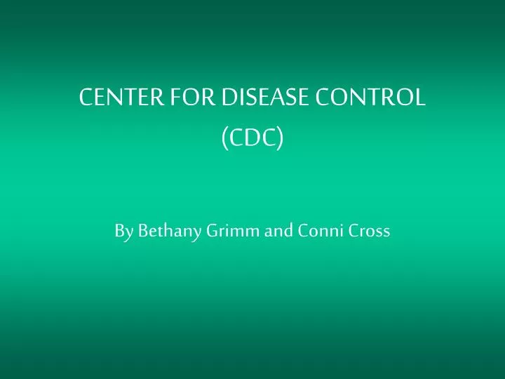 center for disease control cdc