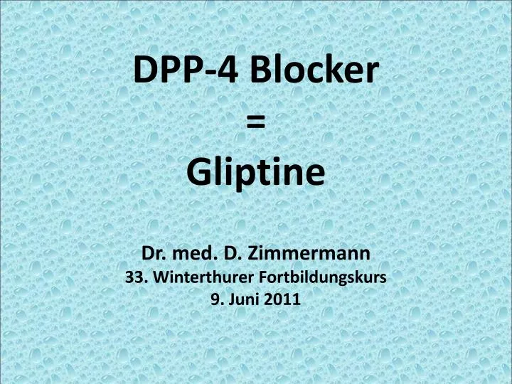 dpp 4 blocker gliptine
