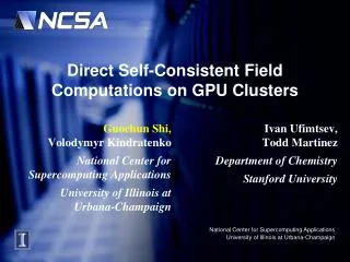Direct Self-Consistent Field Computations on GPU Clusters
