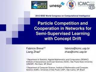 Particle Competition and Cooperation in Networks for Semi-Supervised Learning with Concept Drift