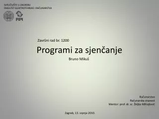 programi za sjen anje