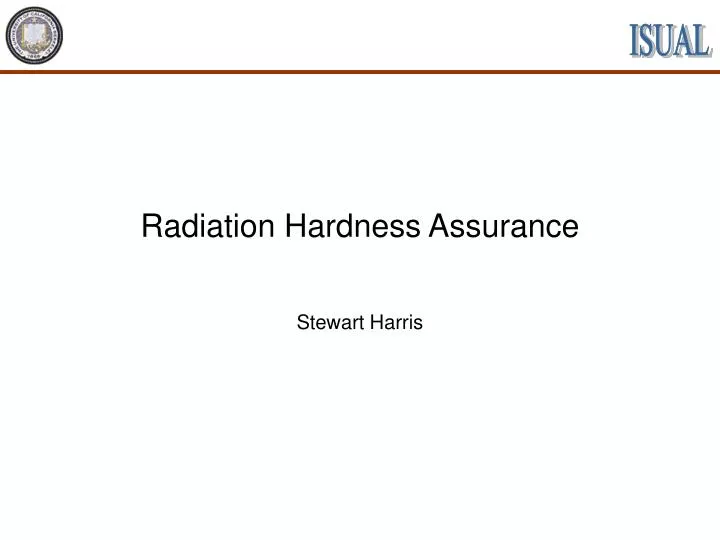 radiation hardness assurance