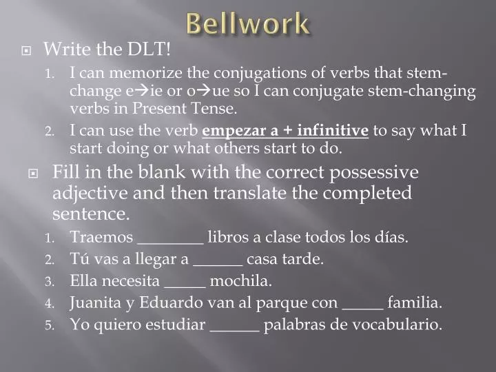 bellwork