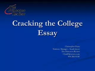 Cracking the College Essay