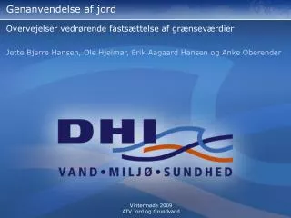 genanvendelse af jord
