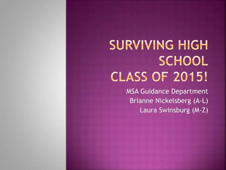 surviving high school class of 2015