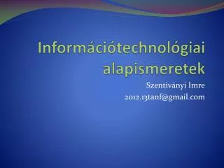 inform ci technol giai alapismeretek