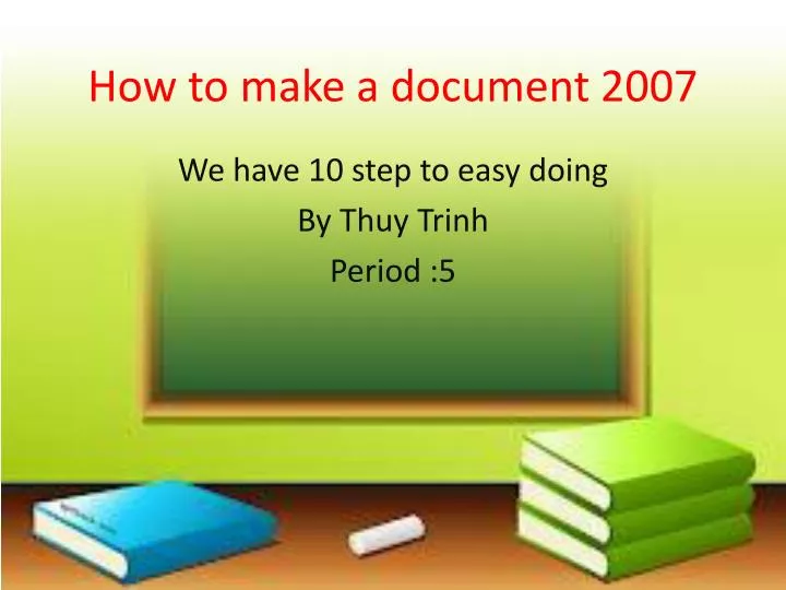 how to make a document 2007