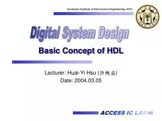 Basic Concept of HDL
