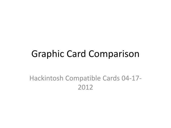 graphic card comparison