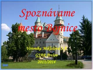 spozn vame mesto bojnice