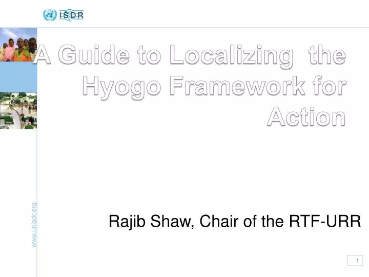 a guide to localizing the hyogo framework for action