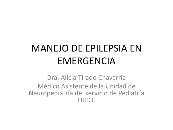 manejo de epilepsia en emergencia