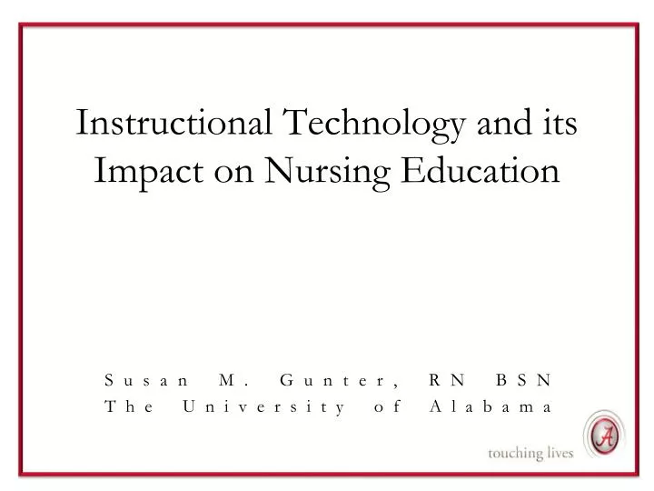 instructional technology and its impact on nursing education