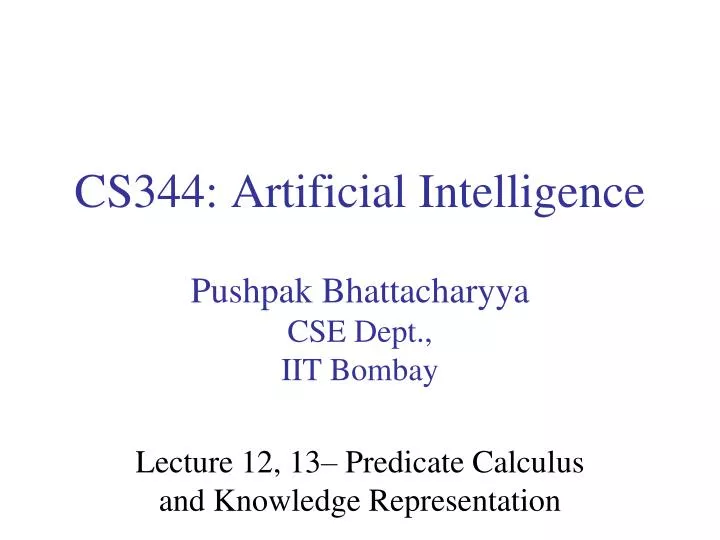 cs344 artificial intelligence