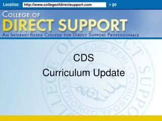 CDS Curriculum Update