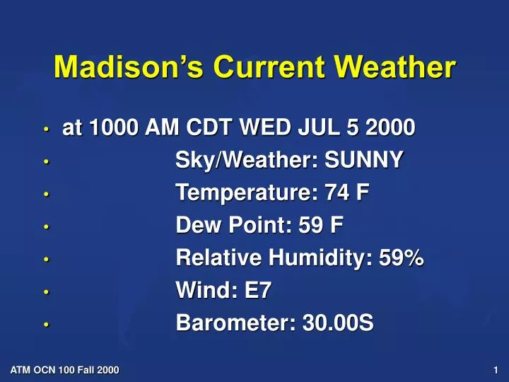 madison s current weather