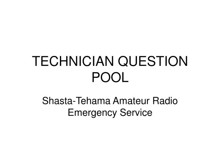 technician question pool