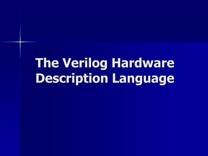 the verilog hardware description language