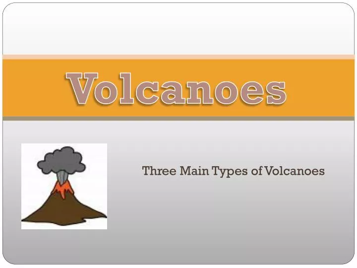 three main types of volcanoes