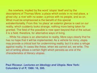 paul ricoeur lectures on ideology and utopia new york columbia u of p 1986 16 300