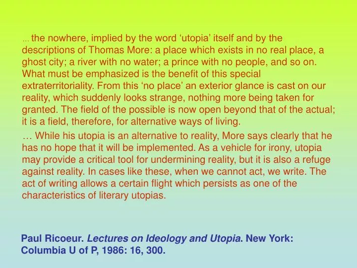 paul ricoeur lectures on ideology and utopia new york columbia u of p 1986 16 300